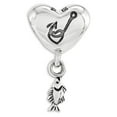 thumbnail image 3 of Solid 925 Sterling Silver Reflections Gone Fishin Dangle Bead (8.2mm x 14.6mm), 3 of 5