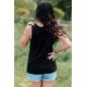 thumbnail image 1 of ABPHQTO Camiseta sin mangas negra con estampado de bandera estadounidense recortada para mujer, 1 of 5