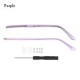 thumbnail image 1 of 1 Pair Metal Eyeglasses Anti-Slip Universal Spectacle Frame Replacement Leg Glasses Arm Eyewear Accessories PURPLE, 1 of 8