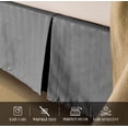 thumbnail image 4 of Elegant Comfort® Luxury 1500 Series Wrinkle Resistant Egyptian Weave Quality STRIPE Bed Skirt / Dust Ruffle - Pleated Tailored 14inch Drop, California King, Grey, 4 of 5