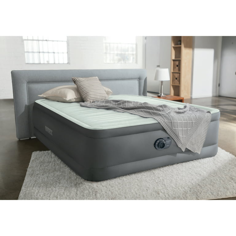 Intex PremAire I Fiber-Tech Elevated Air Mattress Bed with Built