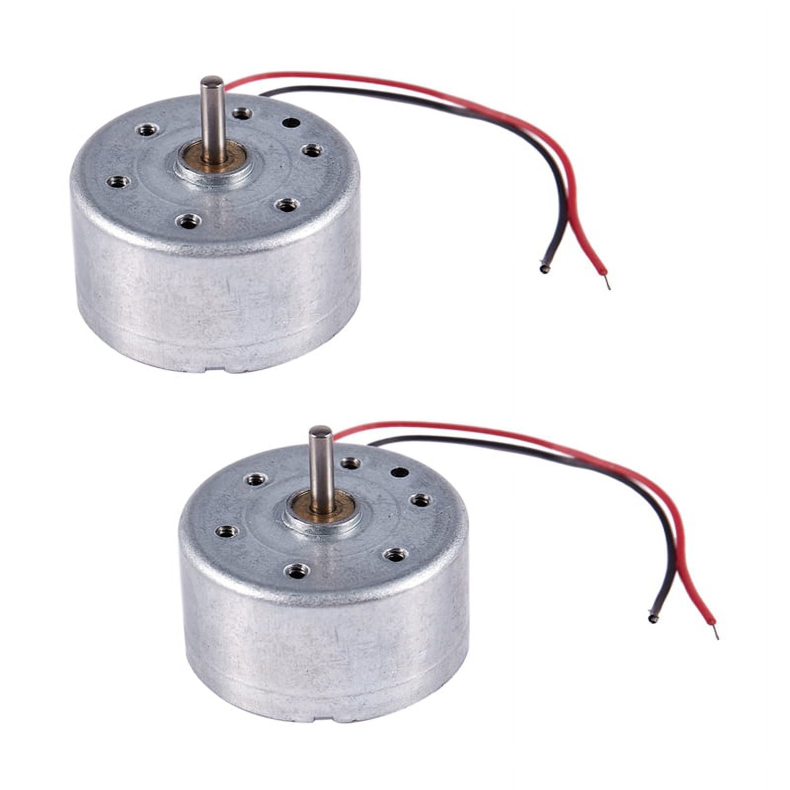 2 Pack 6V DC Motor with Wire Leads, 9000 RPM, (1