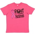 thumbnail image 3 of Inktastic Fight Breast Cancer Pink Ribbon Youth T-Shirt, 3 of 5