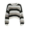 thumbnail image 3 of Dreamers by Debut Womens Rainbow Pullover Long Sleeve Sweater, 3 of 5