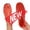 Red#, variant on Tqyyweavej Women's Grid Cutout Jelly Mules Slip On Closed Square Toe Summer Slide Sandals Breathable Solid Color Leisure Flat Sandals