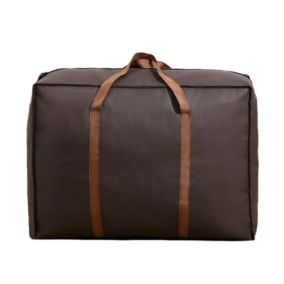 zanvin Big Capacity Folding Luggage Bag Travel Clothes Storage Bags Zipper Non-Woven Suitcase Foldable Moving House Duffle Bag Handbag 26.7x9.8x19.6in