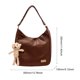 thumbnail image 2 of Bolso con asa superior para mujer bandolera tipo bandolera de cuero bolso de compras informal, 2 of 9