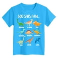 thumbnail image 4 of Gubotare Boys Shirts Youth Boys Dinosaur Short Sleeve Shirts Toddler Car Excavator Cotton T Shirts Summer Graphic Tee Top Clothes for Kids Sizes 9-10T (Sky Blue,9-10 Years), 4 of 4