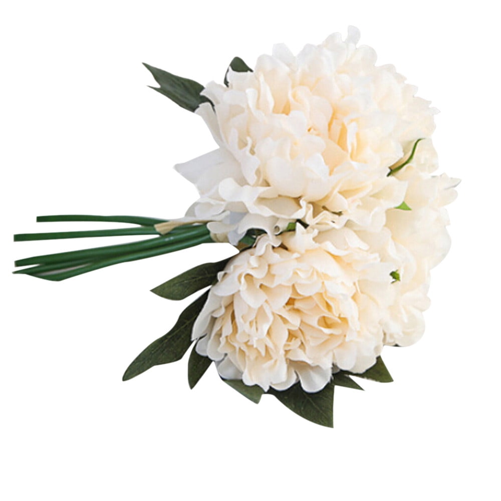 Artificial Silk Fake Flowers Peony Floral Wedding Bouquet Bridal Hydrangea Decor 