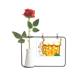 thumbnail image 1 of Trébol amarillo cerveza el día de San Patricio de Irlanda Botella de decoración de jarrones colgantes de flores rosas artificiales, 1 of 3