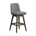 thumbnail image 2 of Amelia Swivel Bar Stool in Gray Oak Wood Finish with Mocha Fabric - Set of 4, 2 of 12