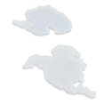 thumbnail image 3 of Lot de 8 moules en silicone réutilisables en forme de continents, brillants et flexibles, 3 of 4