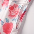 thumbnail image 4 of SMihono Shorts d'Été pour Femmes Combinaison à Bretelles à Imprimé de Fleurs Rouges à Fond Blanc pour Femmes, Combinaison Sans Manches, Shorts Décontractés et de Gym pour Femmes, 4 of 9