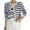 Blue, variant on UAMVSH Sweater Cardigans for Women Trendy Stripe Printed Knitted Sweater Jackets Soft Long Sleeve Button down Outerwear Tops(X-Small,Red)