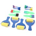 thumbnail image 2 of Rodillo de pintura, 12 piezas de pinceles de esponja para pintar, herramienta para estampar pinturas, juego de pinceles para niños, materiales ecológicos, 2 of 12