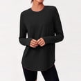 thumbnail image 6 of Annhoo Crewneck Athletic Tees Irregular Hem Thumb-Cuff Loose Lightweight Breathable Workout Gym Vacation Shirts, 6 of 8