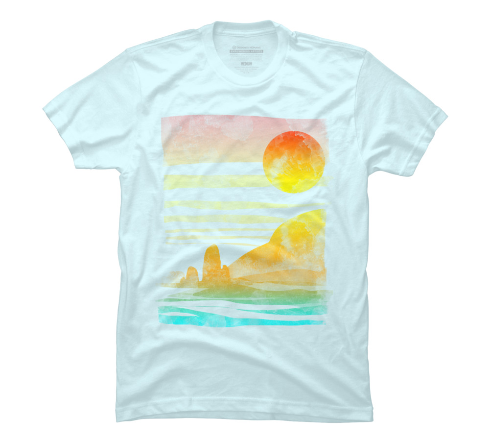 tea Mens Light Blue Graphic Tee 