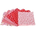 thumbnail image 5 of Acolchado Costura Artesanal Tela De Algodón DIY A Prueba De Polvo Boca Mufla Tela Elástica Cuerda Conjunto Rojo, 5 of 5