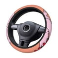 thumbnail image 3 of KLL Car Steering Wheel Cover, Universal 15 inch, Soft Elastic and Comfortable,Car Accessories Decorations-Flamingo Riding a Bicycle, 3 of 7