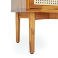 thumbnail image 5 of Asher Nightstand with 2 Drawers, Mid-Century and Bohemian, Solid Wood, Caramel, 5 of 16
