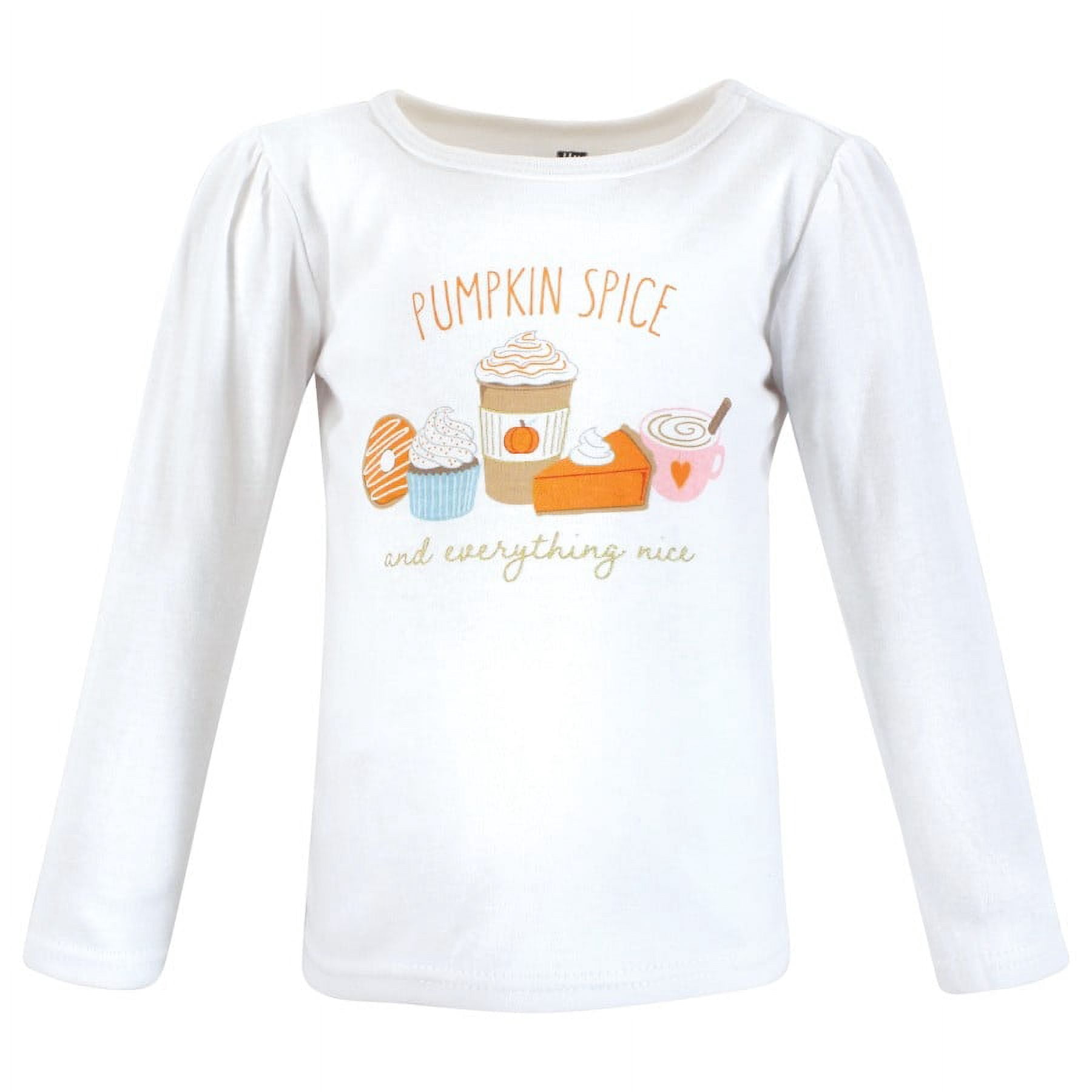 Hudson Baby Infant and Toddler Girl Long Sleeve T-Shirts, Fall Pumpkin Spice, 18-24 Months