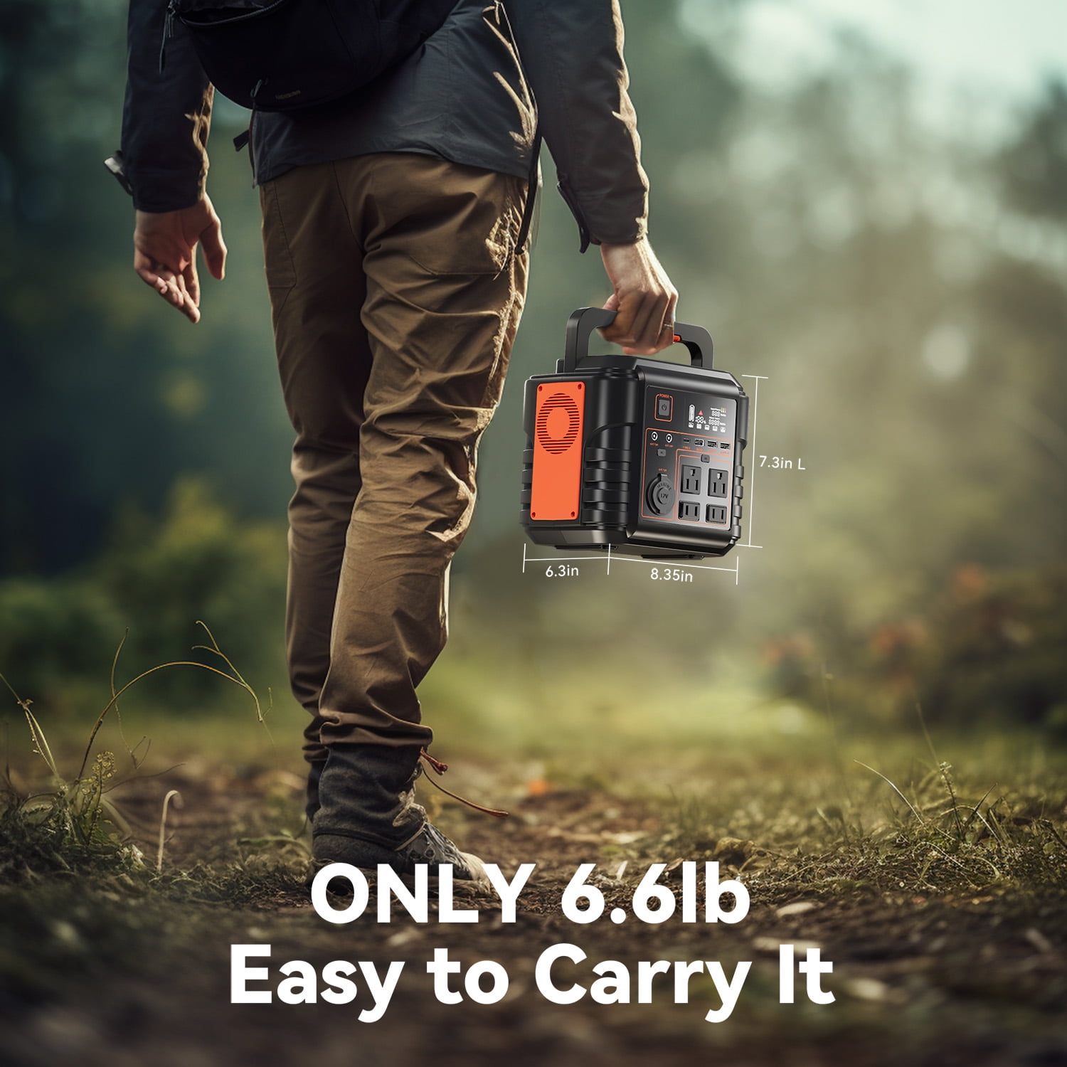 PryMAX Portable Power Station 300W, 296Wh Home Backup Battery AC Outlet, Solar Generator for Outdoors Camping Travel Hunting Emergency