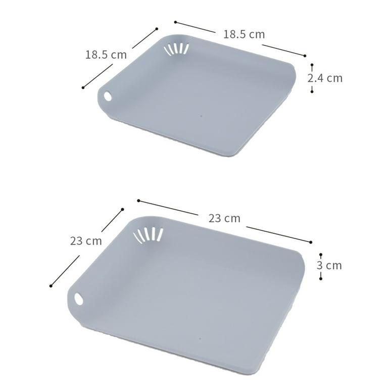 Square-shaped Plastic Cutting Board For Kitchen, Travel, Picnic
