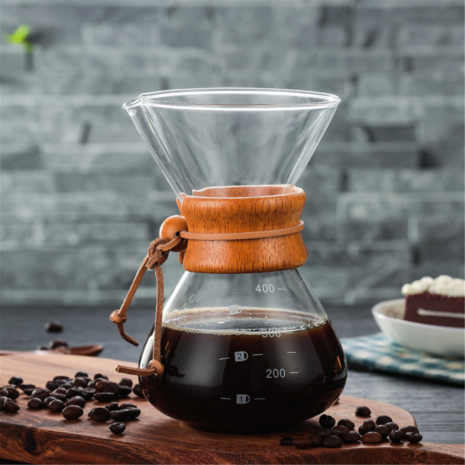 Manual Coffeemaker Glass No. 2 - Sculptural Single Serve Pour-Over Coffee  Brewer