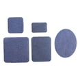 thumbnail image 2 of Denim Iron-on Patches Inside & Outside Strongest Glue Cotton Black and White Repair Decorating Kit 5 Pieces Shades of Blue, 2 of 9