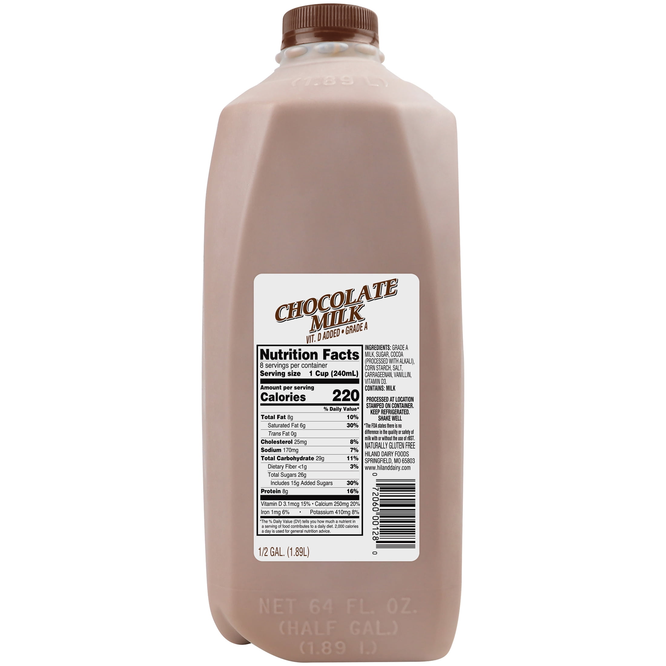 Hiland Premium Chocolate Milk, Half Gallon, 64 fl oz