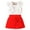 A65-Red, variant on Girls Outfit Kids Sleeveless Tank Top Racerback School Sports Dresses Outfit with Shorts Pockets(Red,24M)