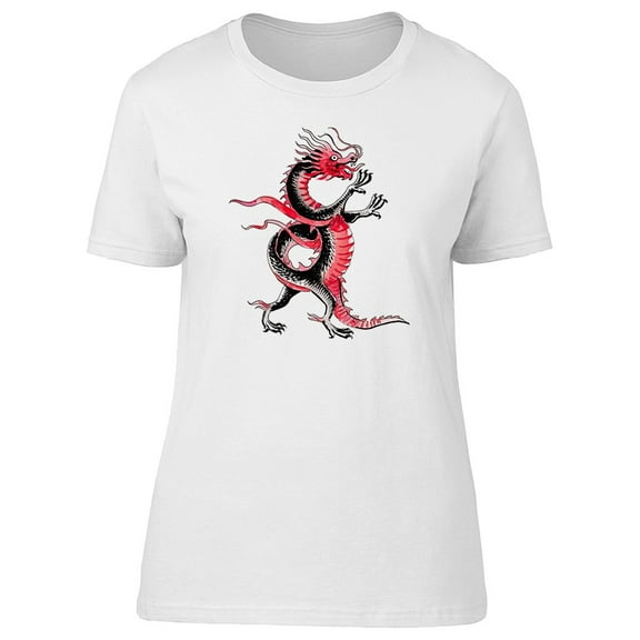 Japanese Red Black Dragon T-Shirt Men -Image by Shutterstock, Male 4X-Large