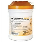 Surface Disinfectant Cleaner Sani-Cloth Bleach Chlorine Scent Wipe 75 Count Manual Pull Canister 6 Pack