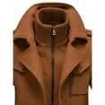 thumbnail image 3 of Men's Business Woolen Coat Fashion Double Collar Mid-length Woolen Jacket For Autumn/ Winter, 3 of 5