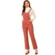 thumbnail image 1 of INSPIRE CHIC Pantalones de tirantes de pana con espalda elástica informal para mujer Jengibre XL, 1 of 6
