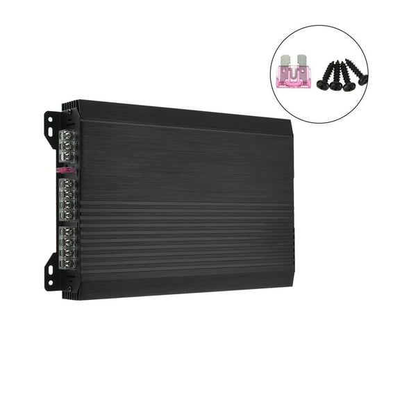 12V 6800W 4 Channel Car Amplifier Subwoofer Slim Class A/B Car Audio Amp Powerful Amplifiers Subwoofer Bass Speaker Amplifiers ,Wide Application