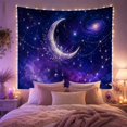 thumbnail image 2 of Moon Stars Night with Crescent Shades Soft Adorned, Nostalgic Vintage for Botanical Art Lovers, Botanical Wall Decor, Mother'S Day Gift, Tapestry Wall Hanging for Bedroom and Dorm, 2 of 7