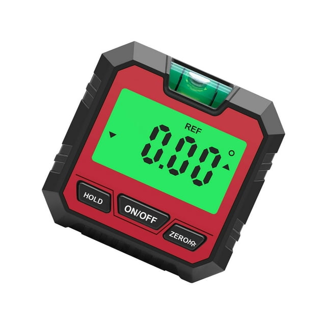Xingzhi Jauge d'Angle Numérique Rétroéclairée LCD pour Maçonnerie avec Ampoules Noir Rouge