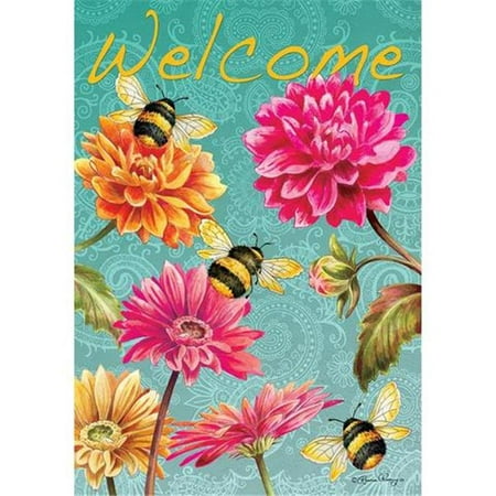 Custom Decor 3645fl Bumble Bees In The Garden Double Sided House