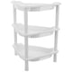 thumbnail image 5 of Estantes de almacenamiento pequeños de plástico de 3 capas, cesta de plástico, estante esquinero, organizador de escritorio, estante de baño para el hogar, cocina (blanco), 5 of 7