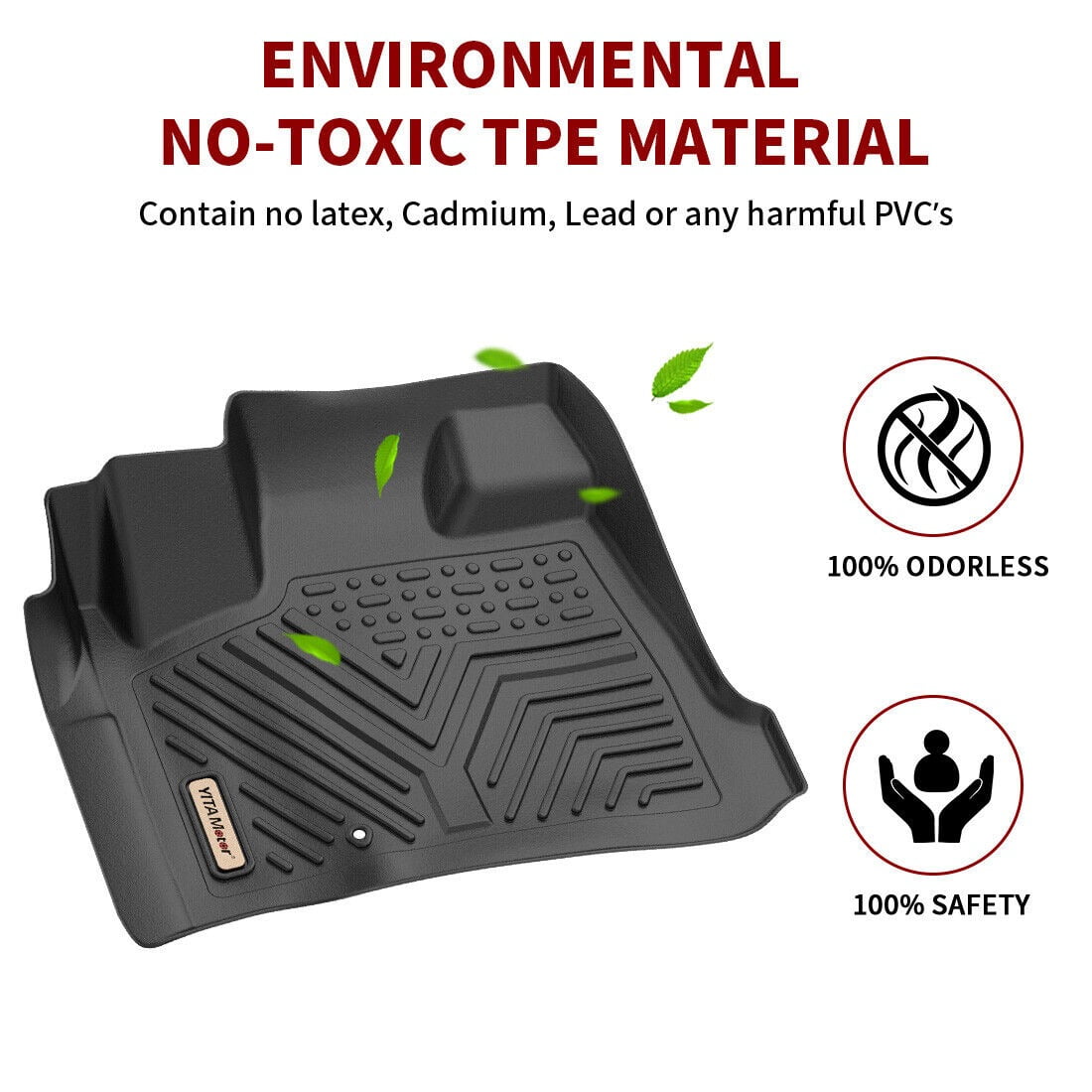 RVNI Floor Mats 3 Row for 2008-2020 Grand Caravan / 2008-2016 Town Custom Floor Liners 1st & 2nd 3rd