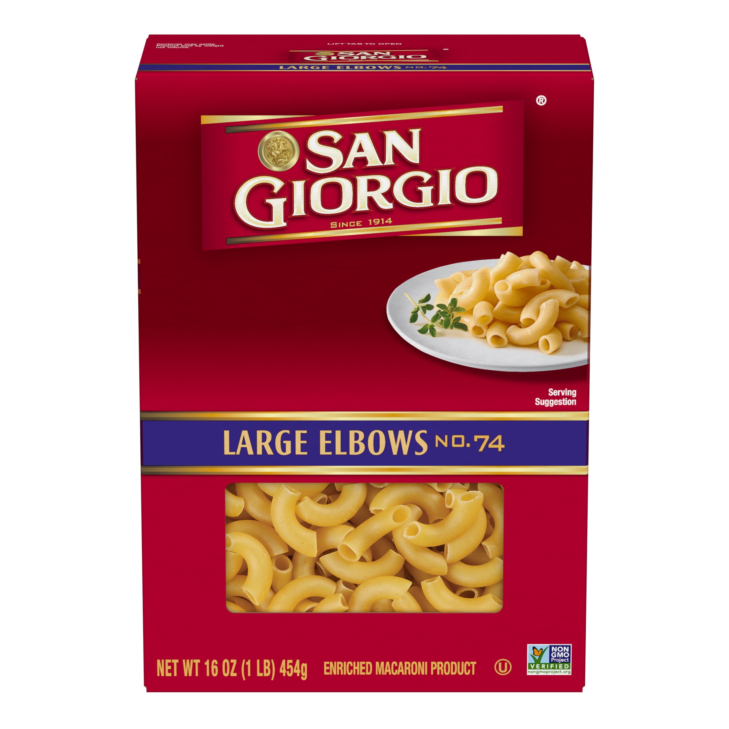 San Giorgio Large Elbows, 16-Ounce Box