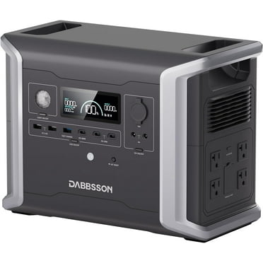 Dabbsson Portable Power Station DBS1300, 1330Wh Solar Generator with 4x1200W AC Outlets, EV Semi-Solid State LiFePO4 Battery, Solar Powered Generator for Camping, Home Backup, Emergency, RV