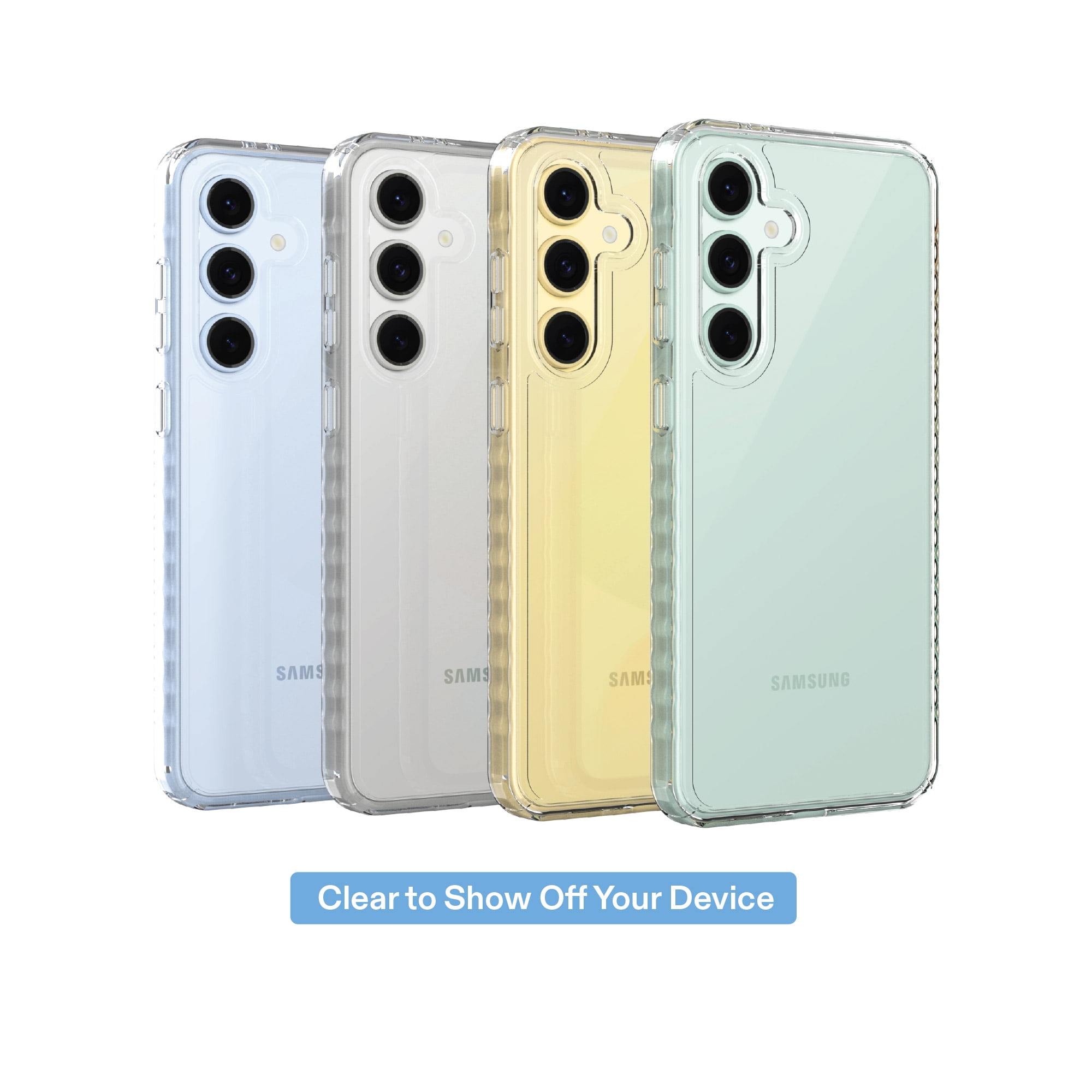onn Protective Gel Phone Case for Samsung Galaxy S24 FE - Clear
