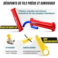 thumbnail image 3 of Ethernet crimping tool set 10 in 1 45/11 network tool set with 45 tester, suitable for 6/5/545 connectors, including 110 crimping tool and wire stripper, portable waterproof bag, 3 of 4