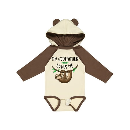 

Inktastic My Godmother Loves Me Cute Sloth and Baby Boys or Girls Long Sleeve Baby Bodysuit