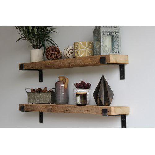 Reclaimed Barn Wood Accent Wall Shelf, Reclaimed Wood Floating Shelves