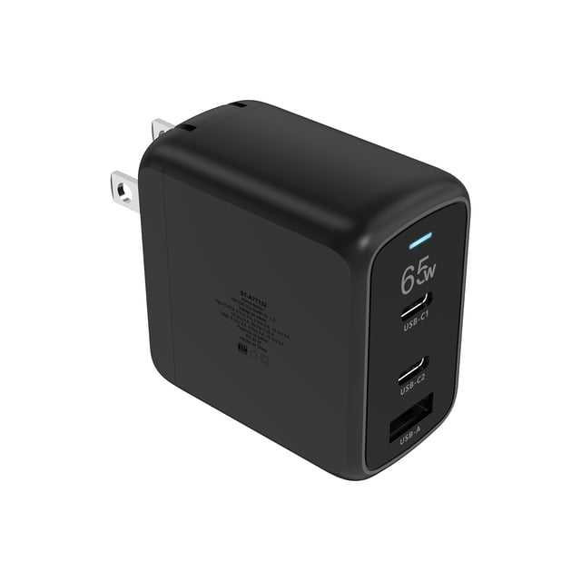 Cargador de pared 65W STF Carga Ultra Rápida 3 salidas 3A para celular