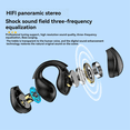 thumbnail image 2 of Auriculares inalámbricos de conducción ósea con clip para la oreja, Bluetooth 5.3, para correr y andar en bicicleta, color negro, 2 of 8