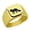 Gold, variant on Fox Stainless Steel Signet Ring